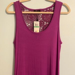 cupio magenta crochet lace maxi dress